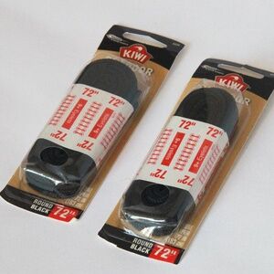 Set of Kiwi Outdoor 72" Round Black Shoelaces for Boots
